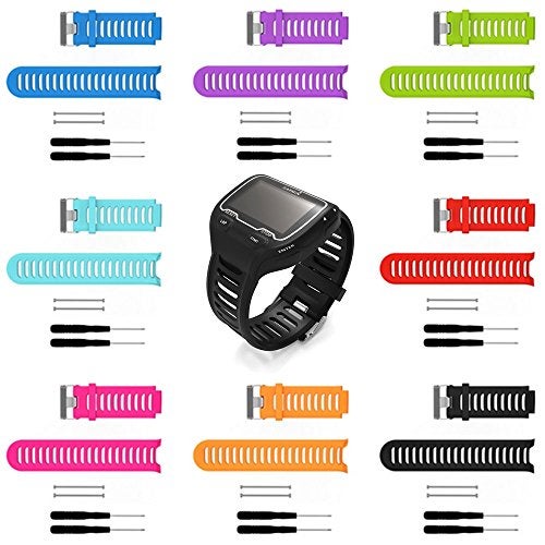 QGHXO Band for Garmin Forerunner 910XT, Soft Silicone Replacement Watch Band Strap for Garmin Forerunner 910XT Sport Watch, Fits 6.0 inches-8.1 inches Wrist - Image 5