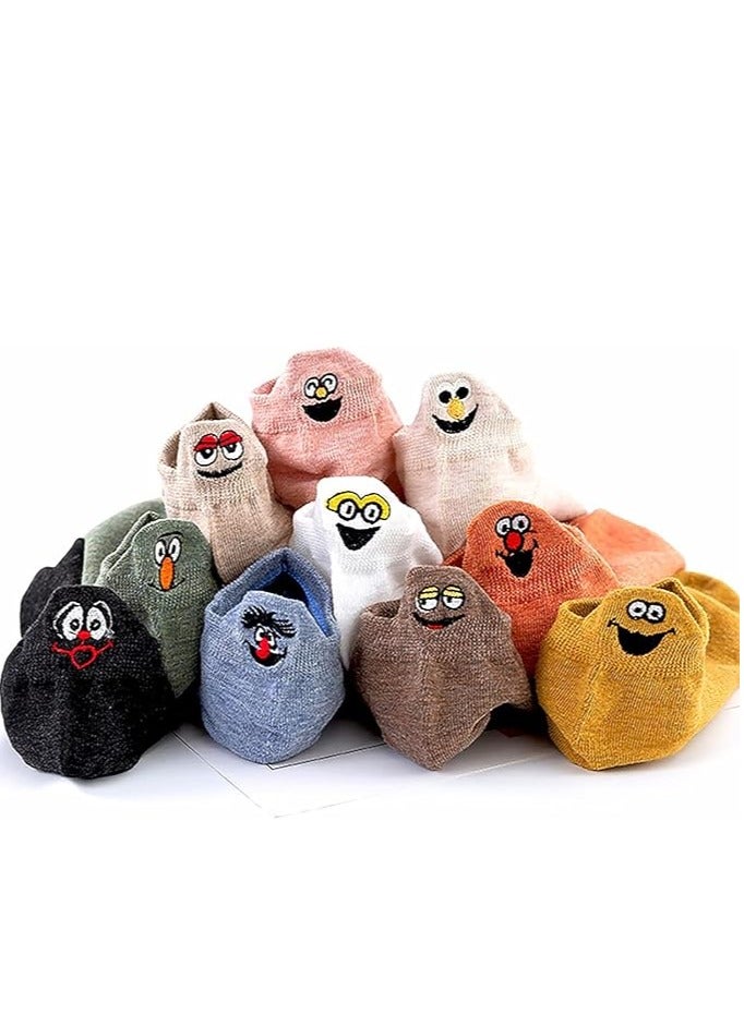 الجوارب الأنثوية لطيف، 10 أزواج من القطن الخالص كاواي مطزنة الجوارب منخفضة مضحك، الجوارب النسائية، جوارب الفتيات - Image 2