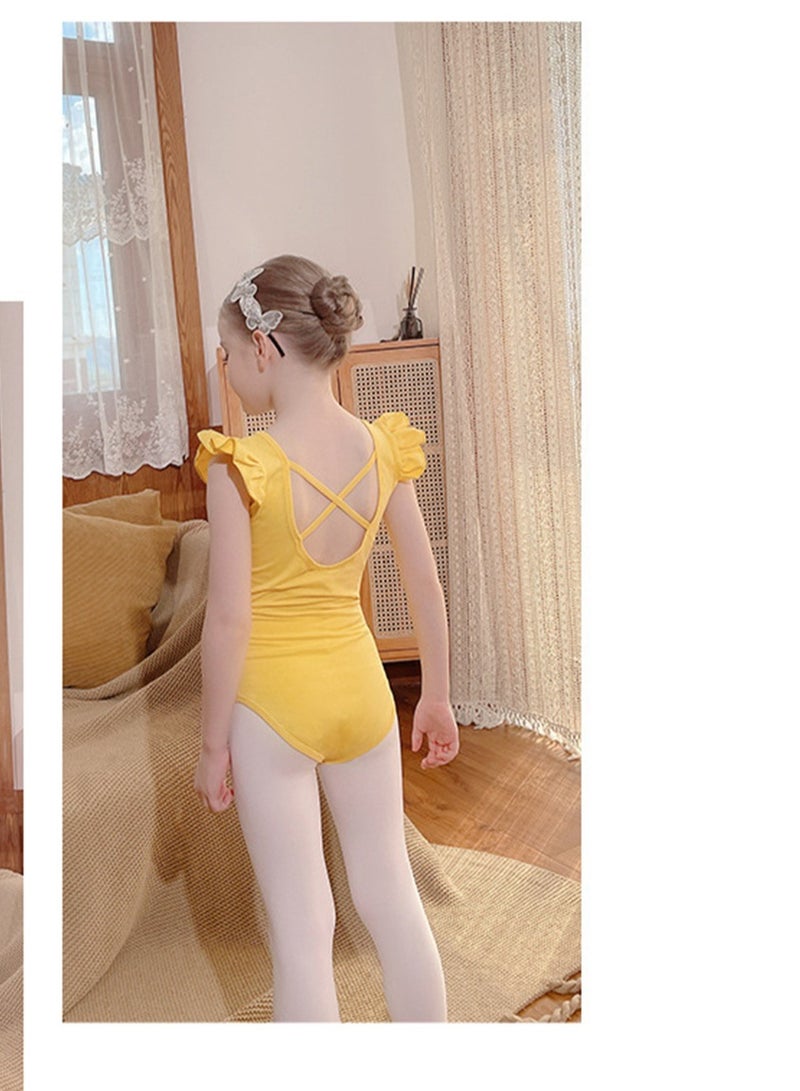 Loquat Squality Ballet Dance Tutu Dress For Girls Yellow - Image 2