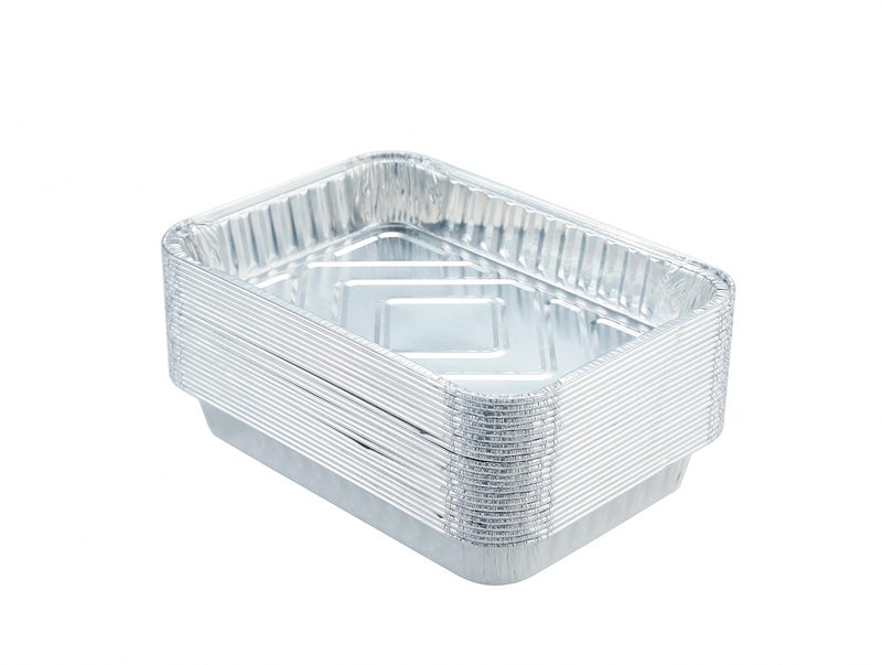 Waytiffer 20Pack Drip Pans Compatible with Weber Grills Spirit Gas Grills, Q Grills, Genesis and Genesis II LX 200 300 Series,Disposable Aluminum Foil BBQ Grease Trays, 8.5 x 6 Inch - Image 1