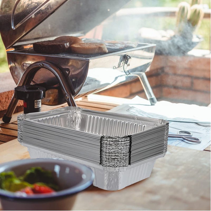 Waytiffer 20Pack Drip Pans Compatible with Weber Grills Spirit Gas Grills, Q Grills, Genesis and Genesis II LX 200 300 Series,Disposable Aluminum Foil BBQ Grease Trays, 8.5 x 6 Inch - Image 4