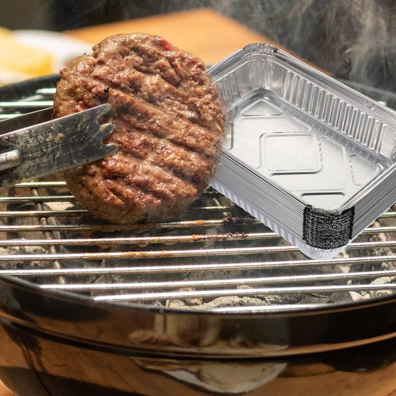 Waytiffer 20Pack Drip Pans Compatible with Weber Grills Spirit Gas Grills, Q Grills, Genesis and Genesis II LX 200 300 Series,Disposable Aluminum Foil BBQ Grease Trays, 8.5 x 6 Inch - Image 5