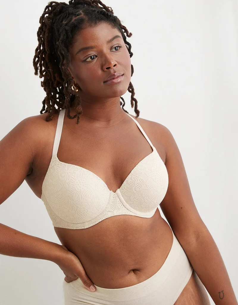 Aerie Sunnie Demi Push Up Bloom Lace Bra