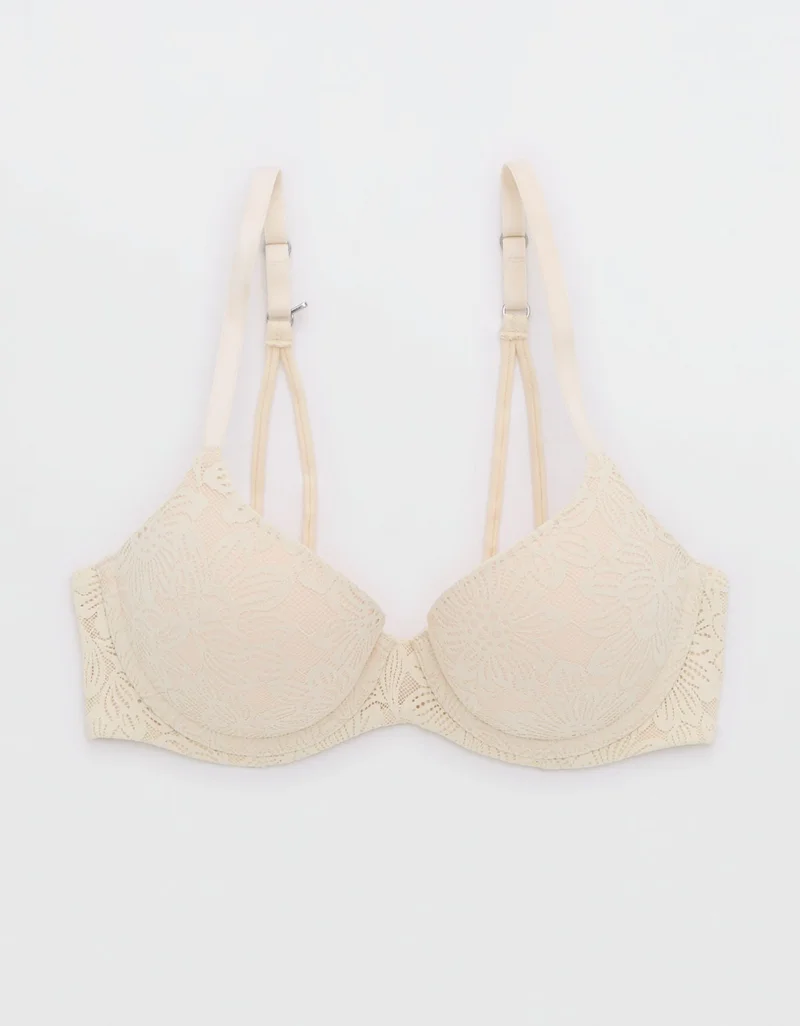 Aerie  Aerie Sunnie Demi Push Up Bloom Lace Bra for Women | Best Price UAE