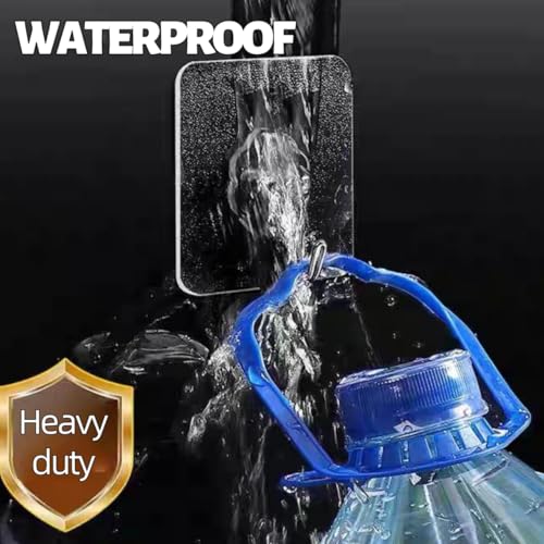 DDMY Hooks for Hanging, 50 Pack Wall Hooks 50lb(Max) Transparent Reusable Waterproof Adhesive Hook for Kitchen Curtain, Towel Hook for Bathrooms, Heavy Duty Self Coat Hook for Walls No Damage - Image 4