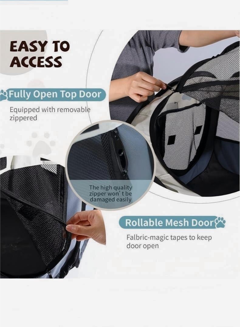 دي تي جي بي طوي مثمنة الحيوانات الأليفة الضميمة خيمة ، وغرفة الرياضة واللعب مناسبة للقطط والكلاب ومعظم الحيوانات الأخرى ، مع إطار تصميم قابلة للطي المحمولة وباب شبكة ، ومناسبة لكلا الاستخدام الداخلي والخارجي - Image 5