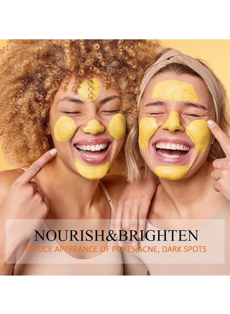 OUHOE Vitamin C Face Mask with Kaolin Clay and Turmeric for Dark Spots, Dull Skin, Skincare Facial Mask for Controlling Oil and Refining Pores 4.23 Oz - Image 5