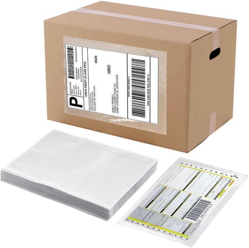 RyhamPaper Packing List Envelopes, Clear 6” x 9” Self Adhesive Shipping Labels Envelope Pouches 800 pack - Image 1