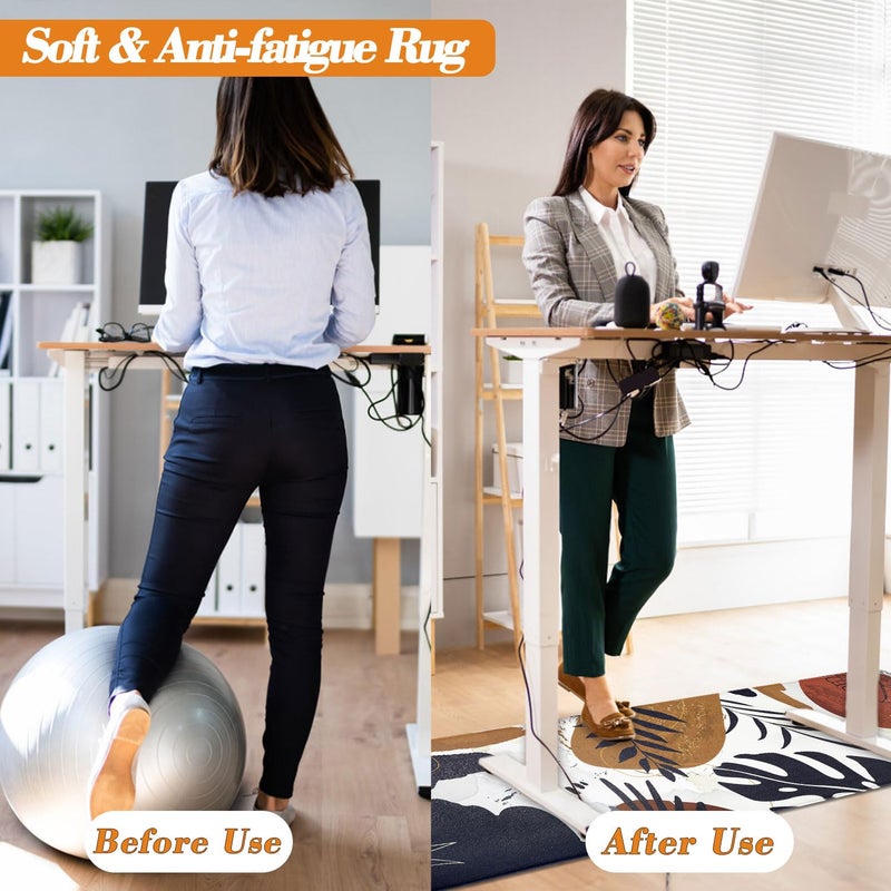Homcomoda Boho Kitchen Rugs Set of 2 Non Skid Kitchen Mats for Floor Cushioned Anti Fatigue Kitchen Floor Mats Waterproof Comfort Mats for Standing Sink Laundry - Image 5