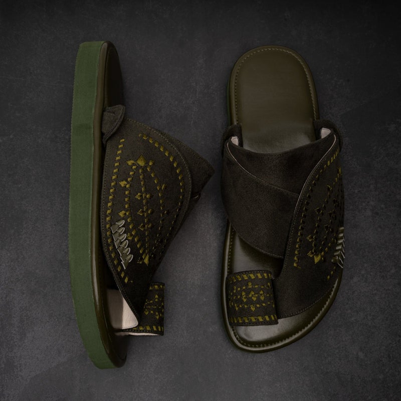 Arabic Sharqi Sandals | Olive | Sandals Traditional footwear - Image 1