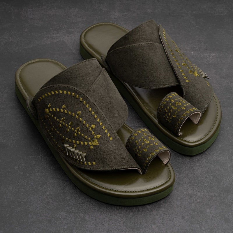 Arabic Sharqi Sandals | Olive | Sandals Traditional footwear - Image 2