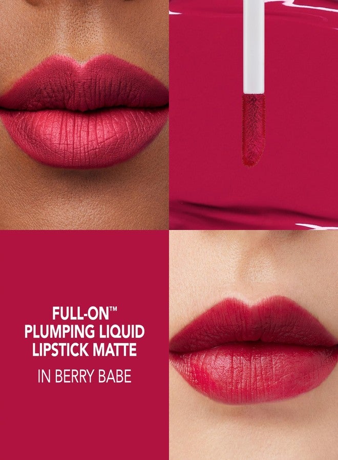 Buxom Full-On Plumping Liquid Lipstick Matte, Plumping Lip Color with Vitamin E, Hyaluronic Acid & Plumping Peptide Complex, Hydrates & Smooths Lip Lines, Transfer-Proof, Cruelty-Free (Berry Babe) - Image 2