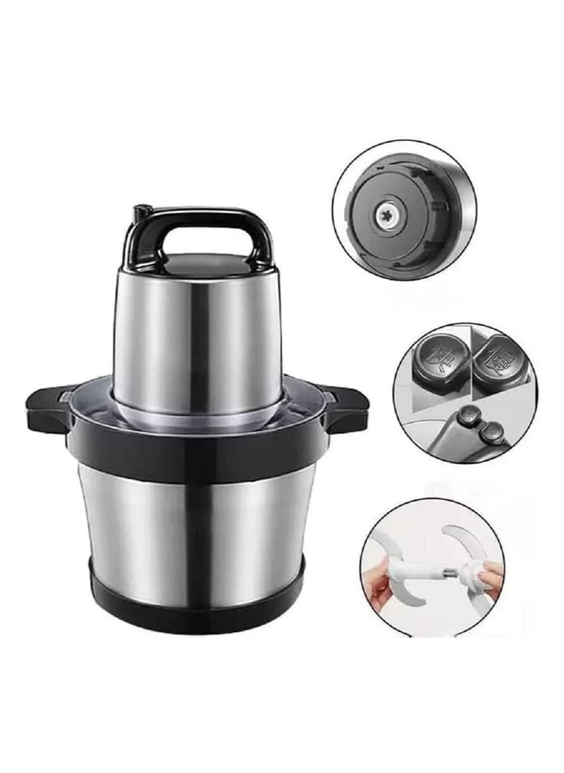 JAMAKY Italy Jamaki Multifunctional Meat and Vegetable Grinder, 6.5L, 1500W, Stainless Steel Kibbeh Grinder, 1 Year Warranty - JMK8005- Italian  - Image 2