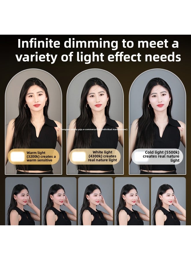 general Live Light Supplement Photography Lighting Lamp Desktop Photo Supplement Light Food Flat Lighting Lamp Portable Live Room Soft-Specifications:Large 【three-color Adjustable】 Flat Panel Light + 210cm - Image 4