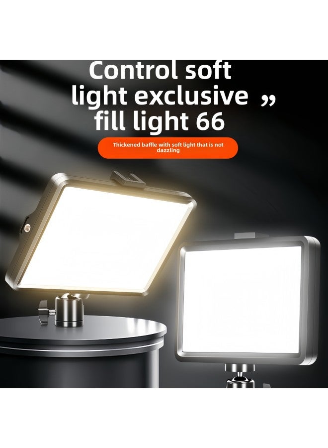 general Live Light Supplement Photography Lighting Lamp Desktop Photo Supplement Light Food Flat Lighting Lamp Portable Live Room Soft-Specifications:Large 【three-color Adjustable】 Flat Panel Light + 210cm - Image 3