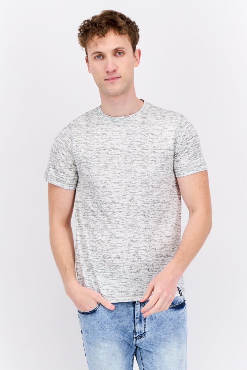 Company Eighty One تي شيرت قصير الأكمام للرجال بياقة دائرية، رمادي - Image 1