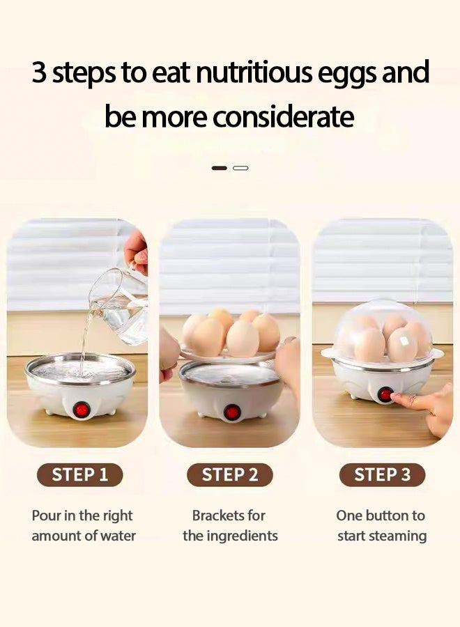 Professional 7-Egg Steamer - Multi-Function Electric Egg Cooker with Auto Shut-Off & Rapid Steam Technology  - Image 5