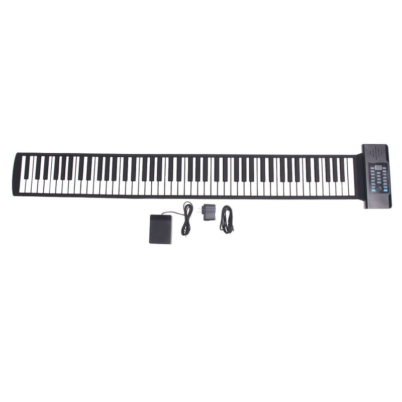 88 Keys Roll Up Hand Piano Portable Flexible Electronic Keyboard Musical Instrument US Plug - Image 2