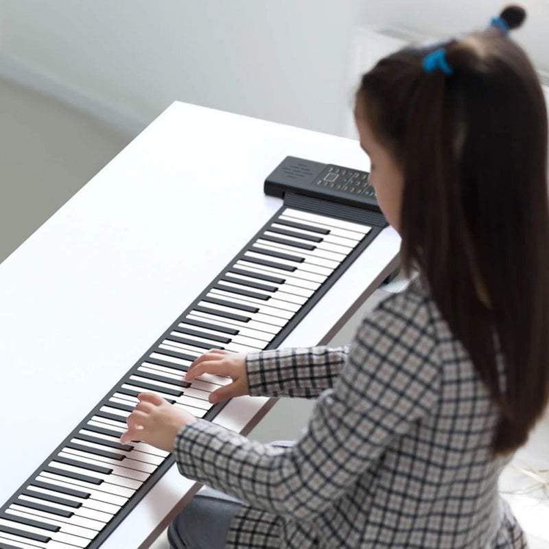 88 Keys Roll Up Hand Piano Portable Flexible Electronic Keyboard Musical Instrument US Plug - Image 3