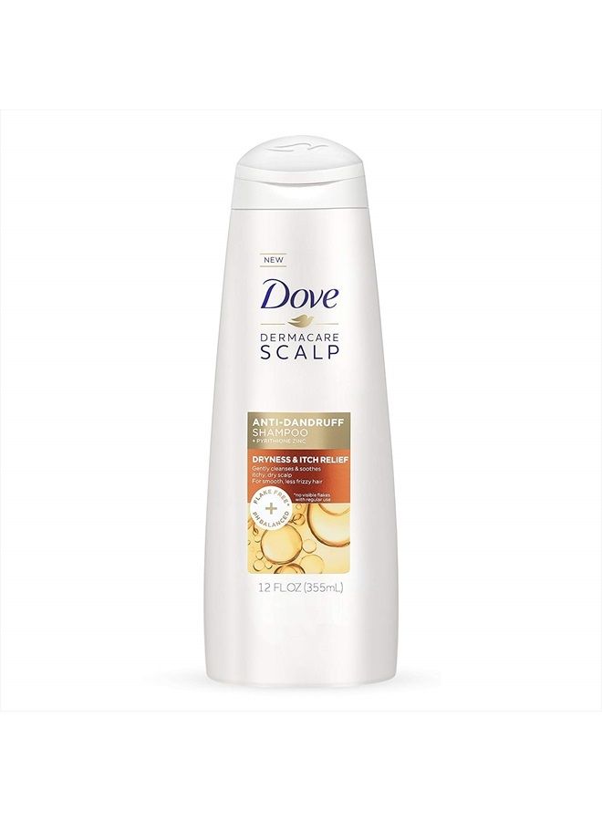 Dove Dermacare Scalp Haircare - Anti-Dandruff Shampoo - Dryness & Itch Relief - Net Wt. 12 FL OZ (355 mL) Per Bottle - Pack of 3 Bottles  - Image 2