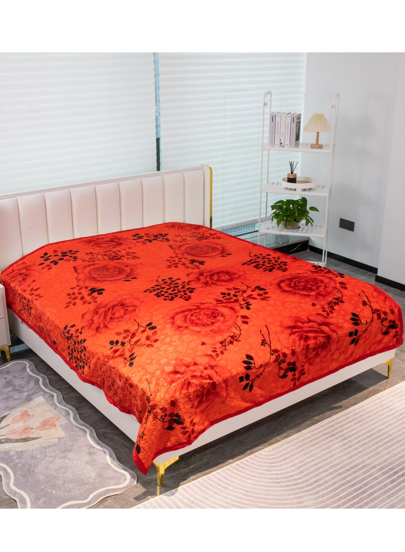Stargold Single Ply Premium Cloudy Blanket Made by 100% Polyester SPUN YARN Obtained from Virgin Polyester Which is Suitable for winter and Rainy Season 155X210CM 5.5LB  - Image 1