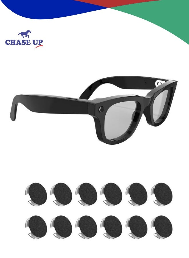 تشيس اب ملصقات حجب ضوء LED متوافقة مع ملحقات نظارات Ray-Ban Meta Wayfarer/Skyler/Headliner الذكية، ملصقات أغطية إضاءة LED معتمة قابلة لإعادة اللصق وسهلة الالتصاق - Image 2