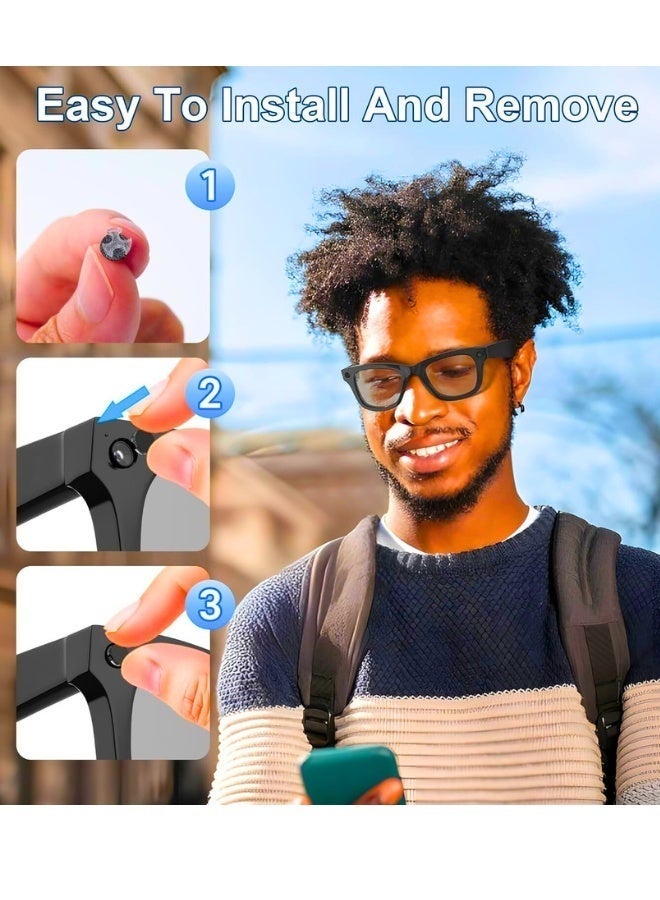 تشيس اب ملصقات حجب ضوء LED متوافقة مع ملحقات نظارات Ray-Ban Meta Wayfarer/Skyler/Headliner الذكية، ملصقات أغطية إضاءة LED معتمة قابلة لإعادة اللصق وسهلة الالتصاق - Image 4