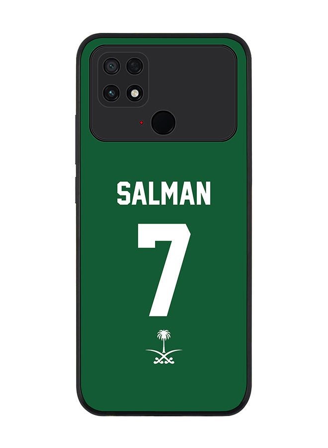 Stylizedd Rugged Black edge case for Xiaomi Poco C40 Slim fit Soft Case Flexible Rubber Edges Anti Drop TPU Gel Thin Cover - Football Team - Saudi Arabia Player Name - Salman - Image 1
