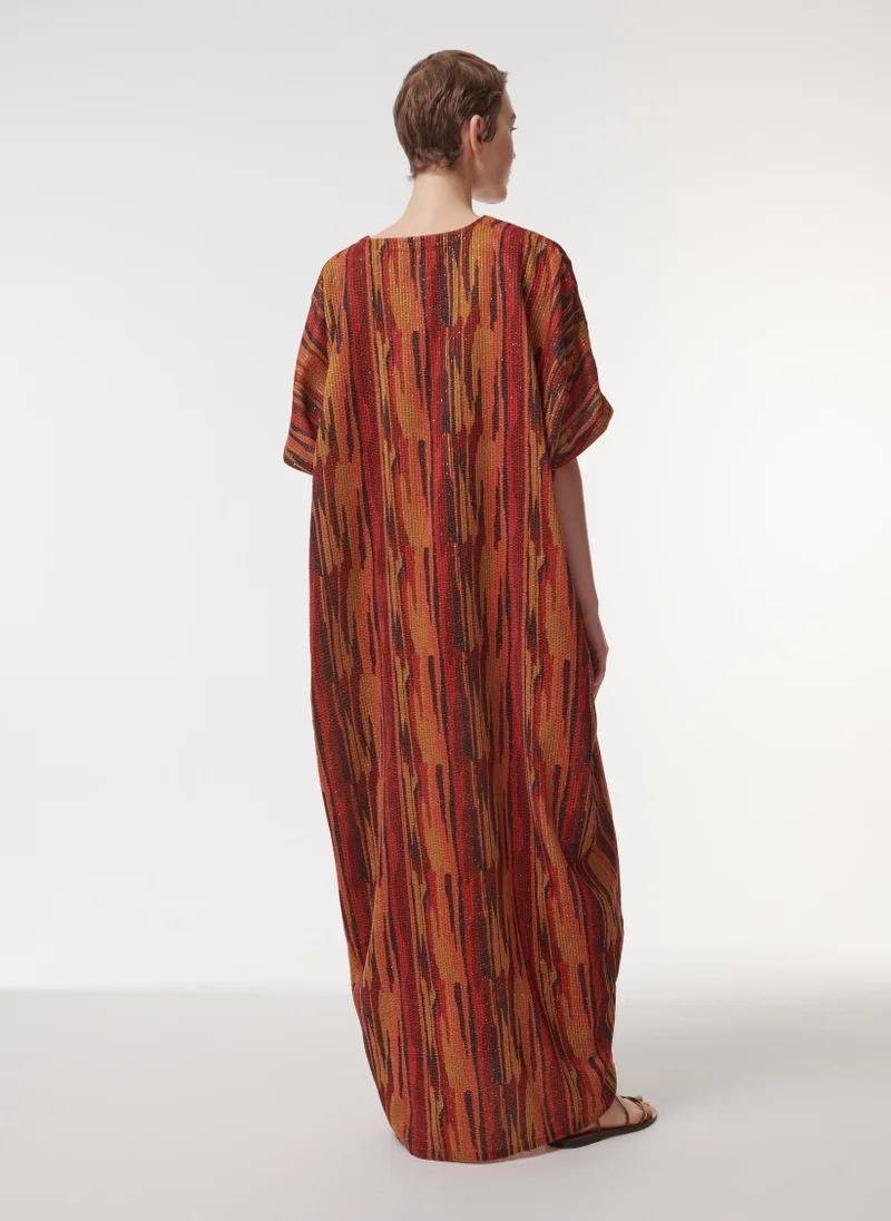 leem  V-Neck Embroidered Kaftan for Women | Best Price UAE