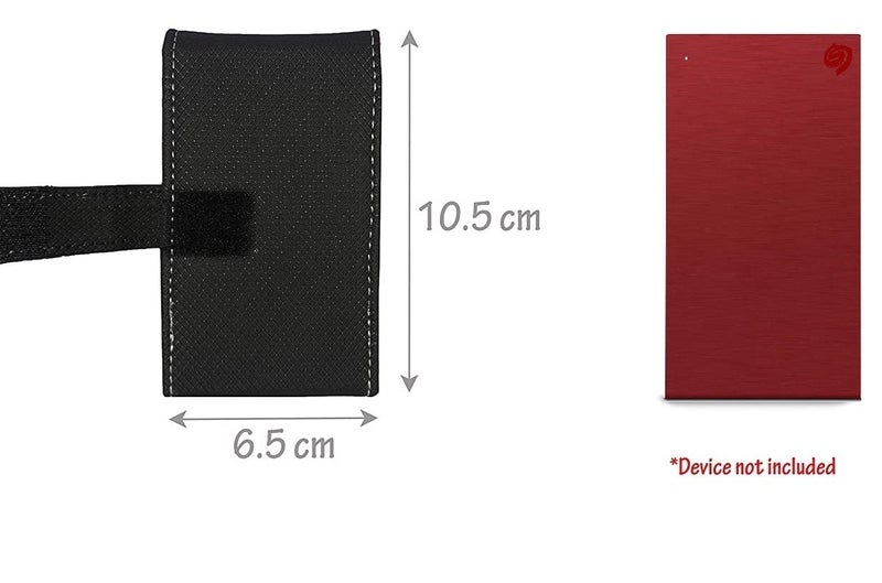 Saco External Hard Disk Protector Shock Resistant Travel Carrying case Pouch Cover for Seagate One Touch 500 GB/ 1 TB/ 2TB External Portable SSD - Black - Image 3