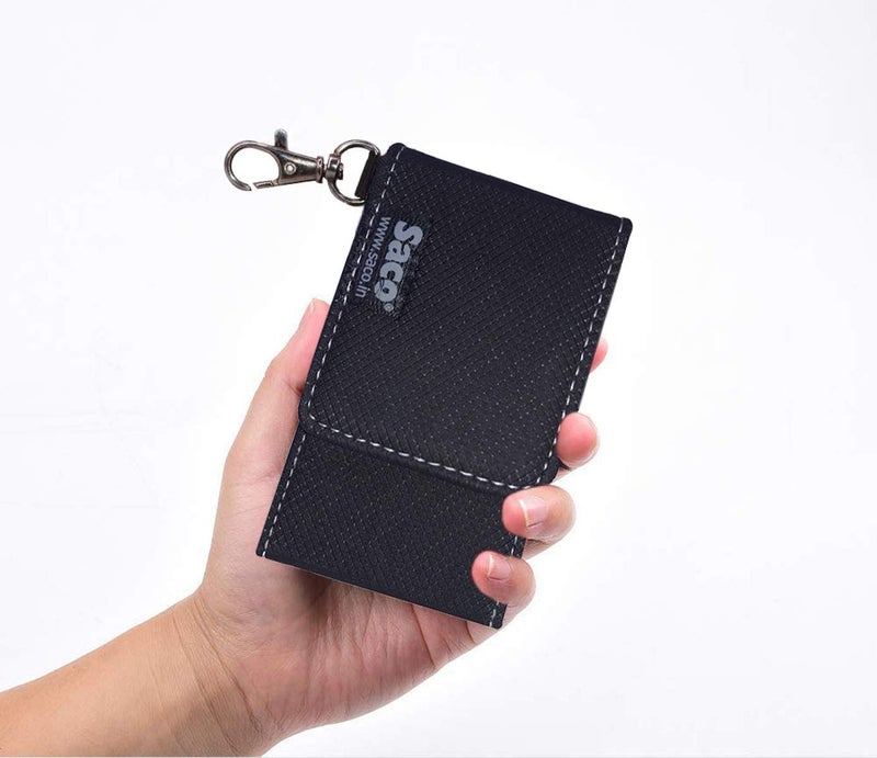 Saco External Hard Disk Protector Shock Resistant Travel Carrying case Pouch Cover for Seagate One Touch 500 GB/ 1 TB/ 2TB External Portable SSD - Black - Image 1