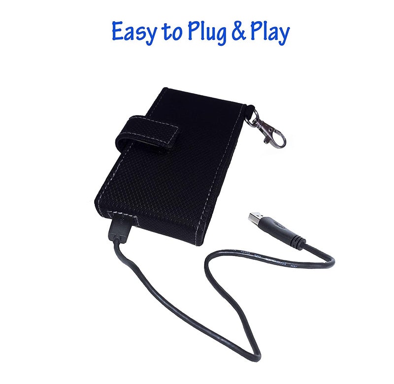 Saco External Hard Disk Protector Shock Resistant Travel Carrying case Pouch Cover for Seagate One Touch 500 GB/ 1 TB/ 2TB External Portable SSD - Black - Image 4