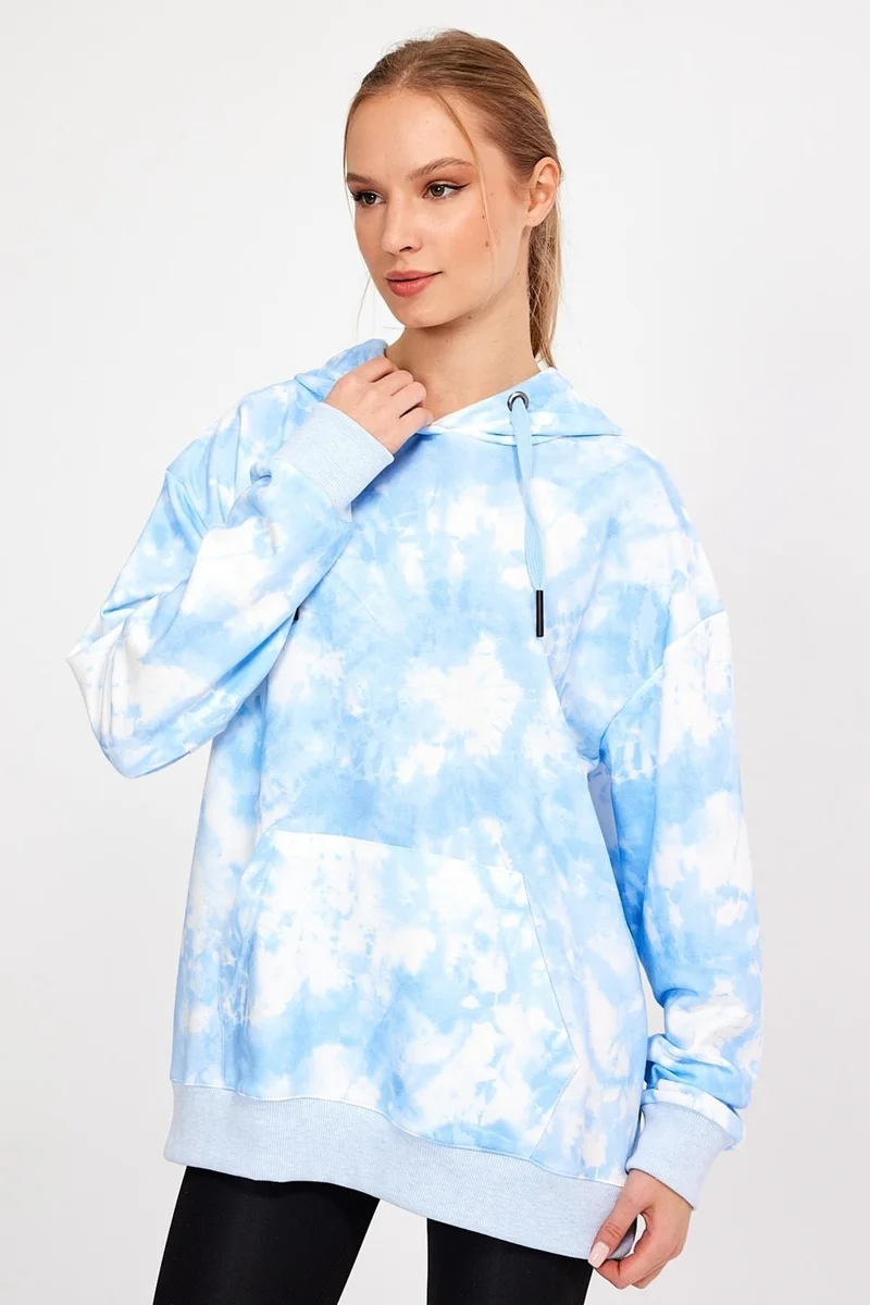 Alexander Gardi Tie Dye Hooded Oversize Sweatshirt UN-757A07