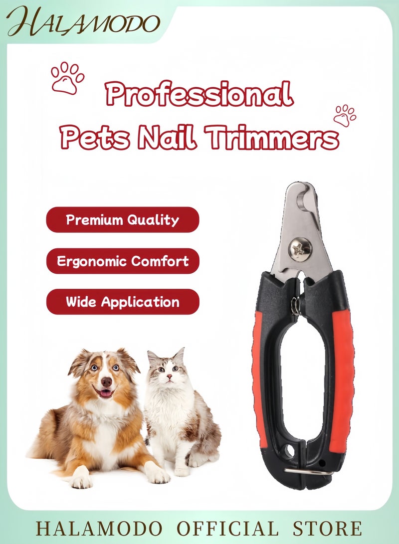 Professional Pet Nail Clippers Safety Guard Nail Trimmers with Razor Sharp Blades Pet Grooming Tools for Cats and Dogs With Non-Slip Handle - Image 1