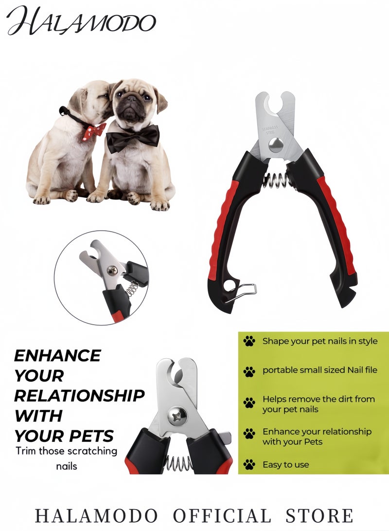 Professional Pet Nail Clippers Safety Guard Nail Trimmers with Razor Sharp Blades Pet Grooming Tools for Cats and Dogs With Non-Slip Handle - Image 2