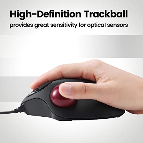 Perixx Peripro-303MR Trackball, 1.34 Inch Replacement Ball for Perimice and M570, Matte Red - Image 4