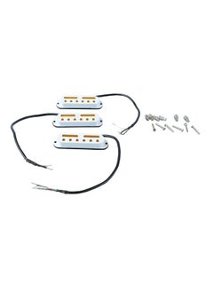Thoraya Single Coil Pickup Set of 3 Guitar Neck Middle Bridge Pickups Replacement Accessories White  - Image 2