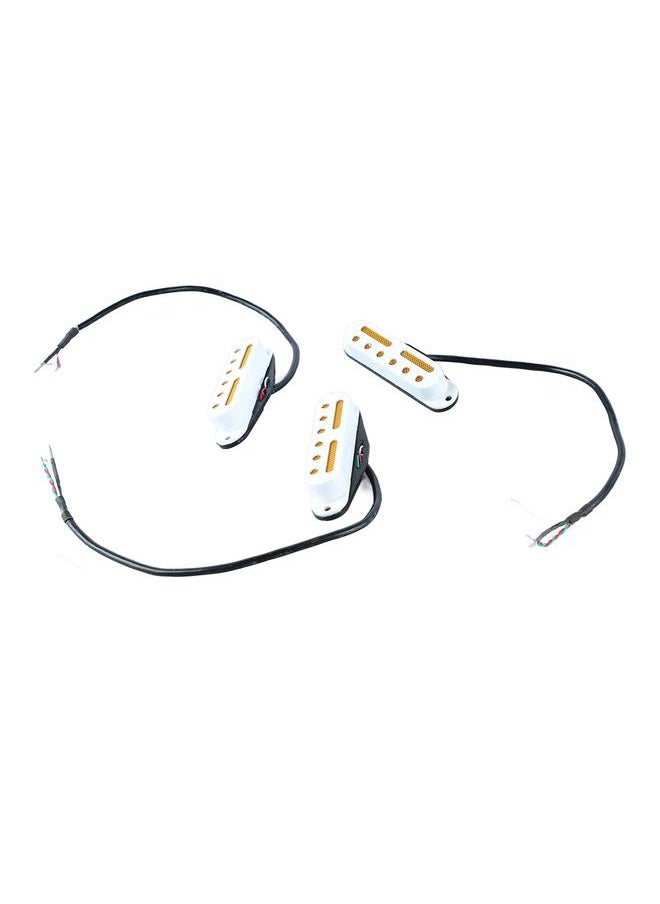 Thoraya - Single Coil Pickup Set of 3 Guitar Neck Middle Bridge Pickups Replacement Accessories White - Image 1