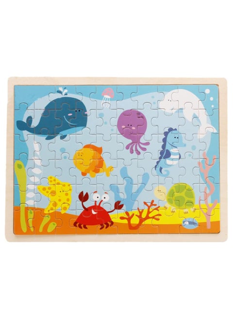 Kids Toy 60 Pieces Wooden Puzzle Cartoon Puzzles Wood Jigsaw Baby Child Early Educational Toys