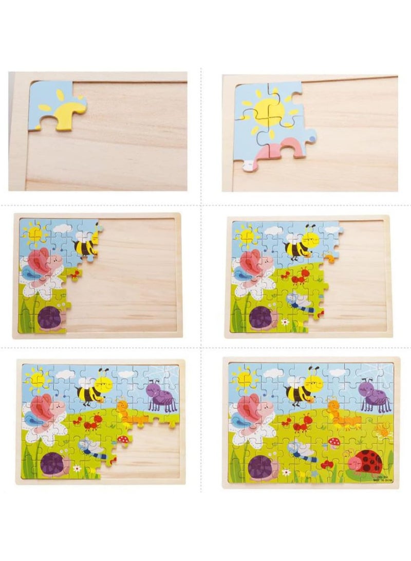 Cool Baby Style Kids Toy 60 Pieces Wooden Puzzle Cartoon Puzzles Wood Jigsaw Baby Child Early Educational Toys - Image 2