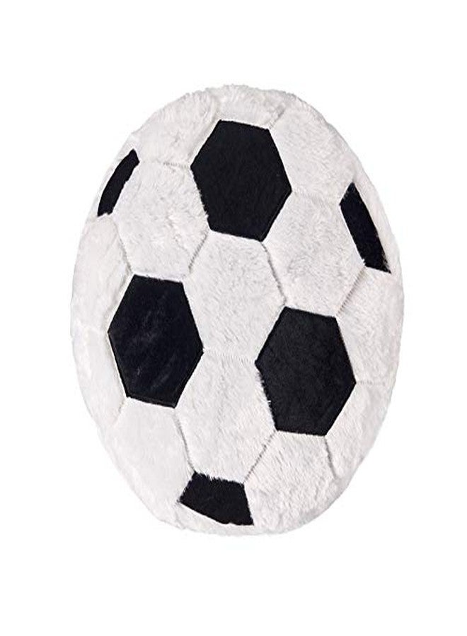 XIAOHONG 13.7'' Soccer Ball Pillow Fluffy Football Plush Pillow Throw Pillow Soft Stuffed Soccer Ball Plush Pillow Toy Durable Round Soccer Ball Shaped Pillow Sport Toys Gift for Kids Room Decor - Image 2