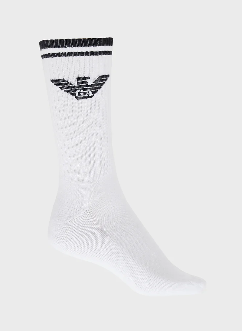 EMPORIO ARMANI  3 Pack Of Logo Crew Socks for Men | Best Price UAE