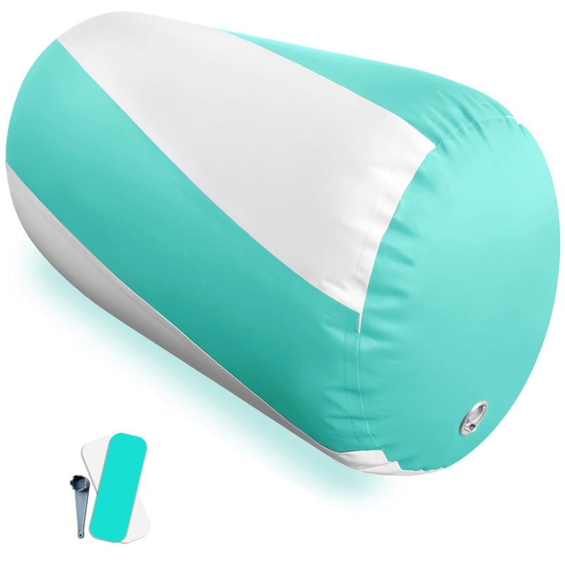 AWSUM Gymnastics Tumbling Equipment Barrel Inflatable Air Roller Thicken Octagon Mat back Handspring Trainer for Cheerleading Training Home Use, Without pump - Image 1