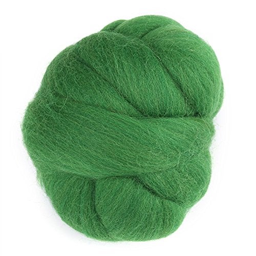Hztyyier Wool Roving Yarn Soft Wool Fibre Felting Wool Yarn Roving for HandDIY Craft, 55g/1.94oz () - Image 1
