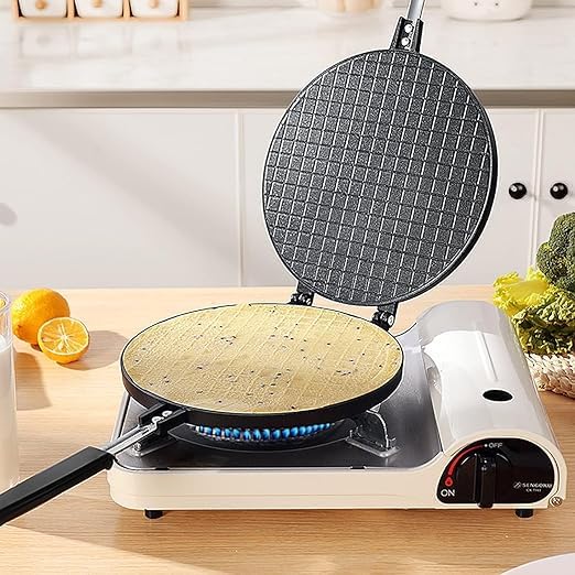 swabs Double Side Waffle Maker Pancake Crispy Cone Omelet Plates Mold for Waffle Cups Ice Cream Cone Maker for Home Kitchen Restaurant Snack Stand Cake Shop - Image 4