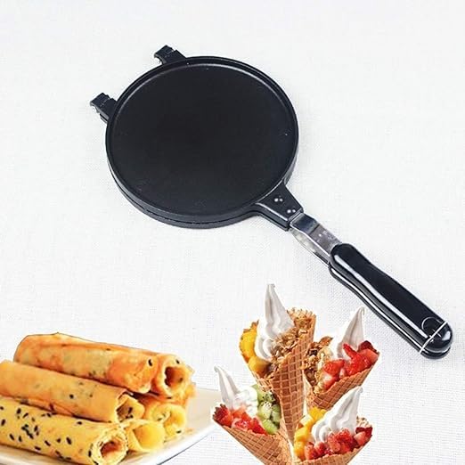 swabs Double Side Waffle Maker Pancake Crispy Cone Omelet Plates Mold for Waffle Cups Ice Cream Cone Maker for Home Kitchen Restaurant Snack Stand Cake Shop - Image 1
