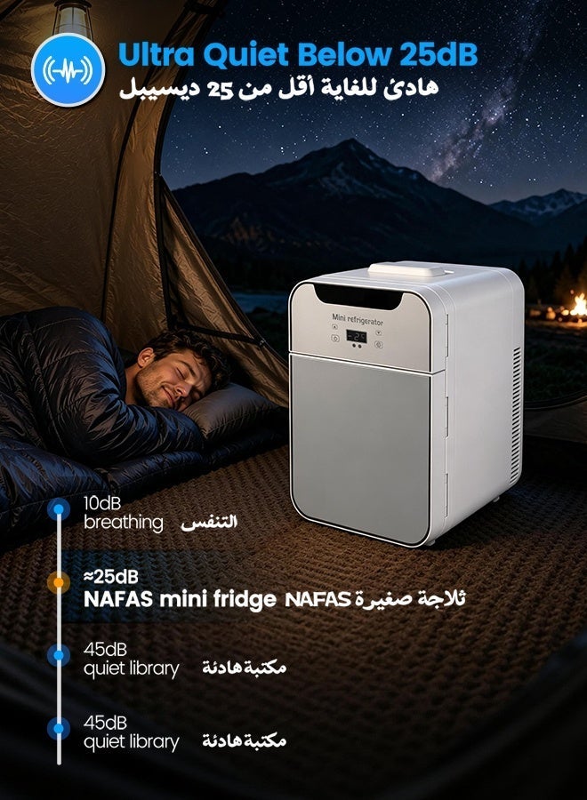 GEERTOP Mini Fridge 20L, Portable Car Fridge, 2°C-65°C Cooler and Warmer,AC/DC Dual Power, Double Door, LCD Touch Control, 25dB Quiet Operation for Drivers, Campers, Car, Truck, RV, Travel and Home - Image 2