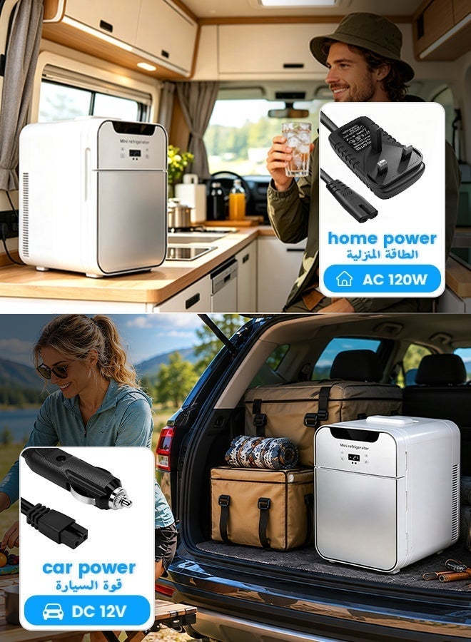 GEERTOP Mini Fridge 20L, Portable Car Fridge, 2°C-65°C Cooler and Warmer,AC/DC Dual Power, Double Door, LCD Touch Control, 25dB Quiet Operation for Drivers, Campers, Car, Truck, RV, Travel and Home - Image 3
