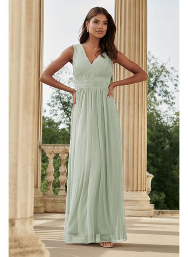 chinese dress ladies Embellished Bandeau Cowl Neck Maxi Dress in Blush - 6