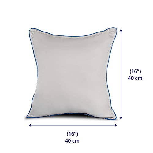 Wakefit Cushion for Sofa | Super Soft Fabric Cushion Pillow, Throw Pillow for Sofa | Premium Fresh Hollow Fibre Filling | 16x16 Inches | Grey | Set of 5 - Image 4